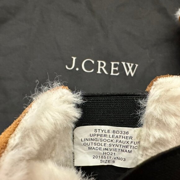 J. Crew Faux Fur Lined Suede Studded Clog Boots Size 6 NEW - Picture 4 of 4